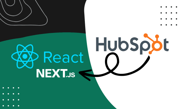 Image depicting a collaboration between React and HubSpot, showcasing their integration for enhanced user experience.