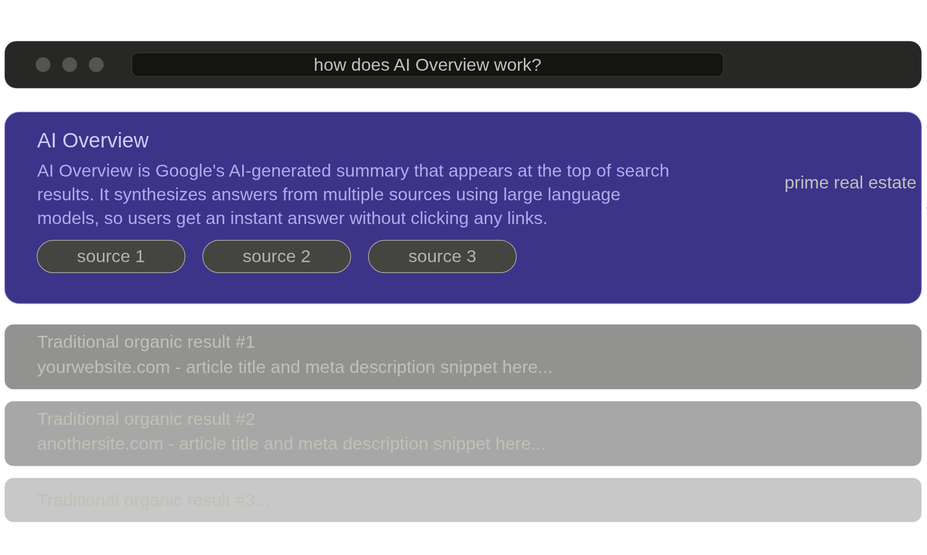 Screenshot of the Google search page displaying the search bar and various search results.