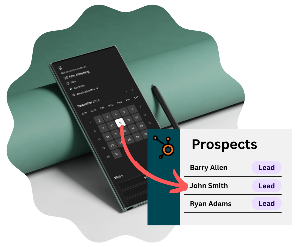 Screenshot showing a prospects list, including names and relevant information.