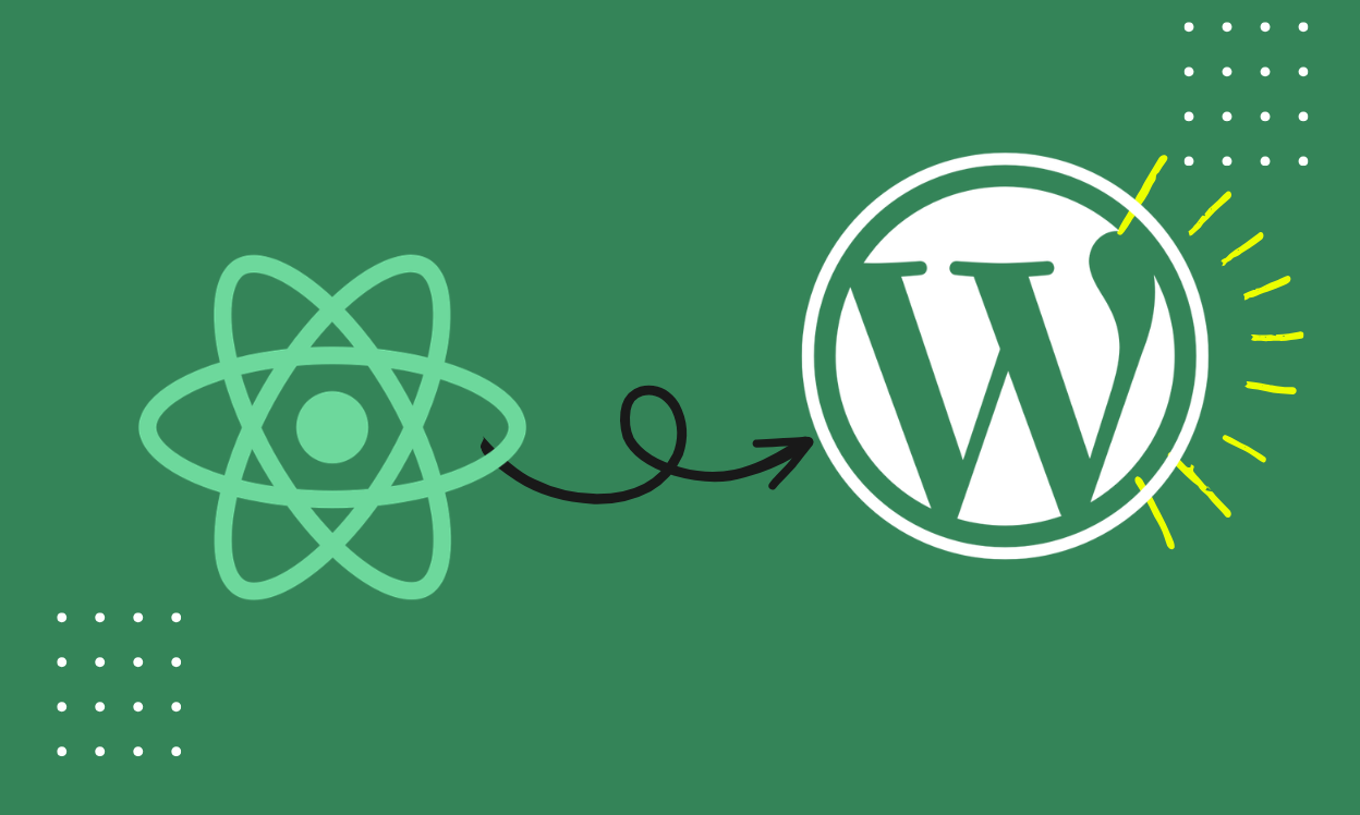 Illustration of WordPress and React Integration.